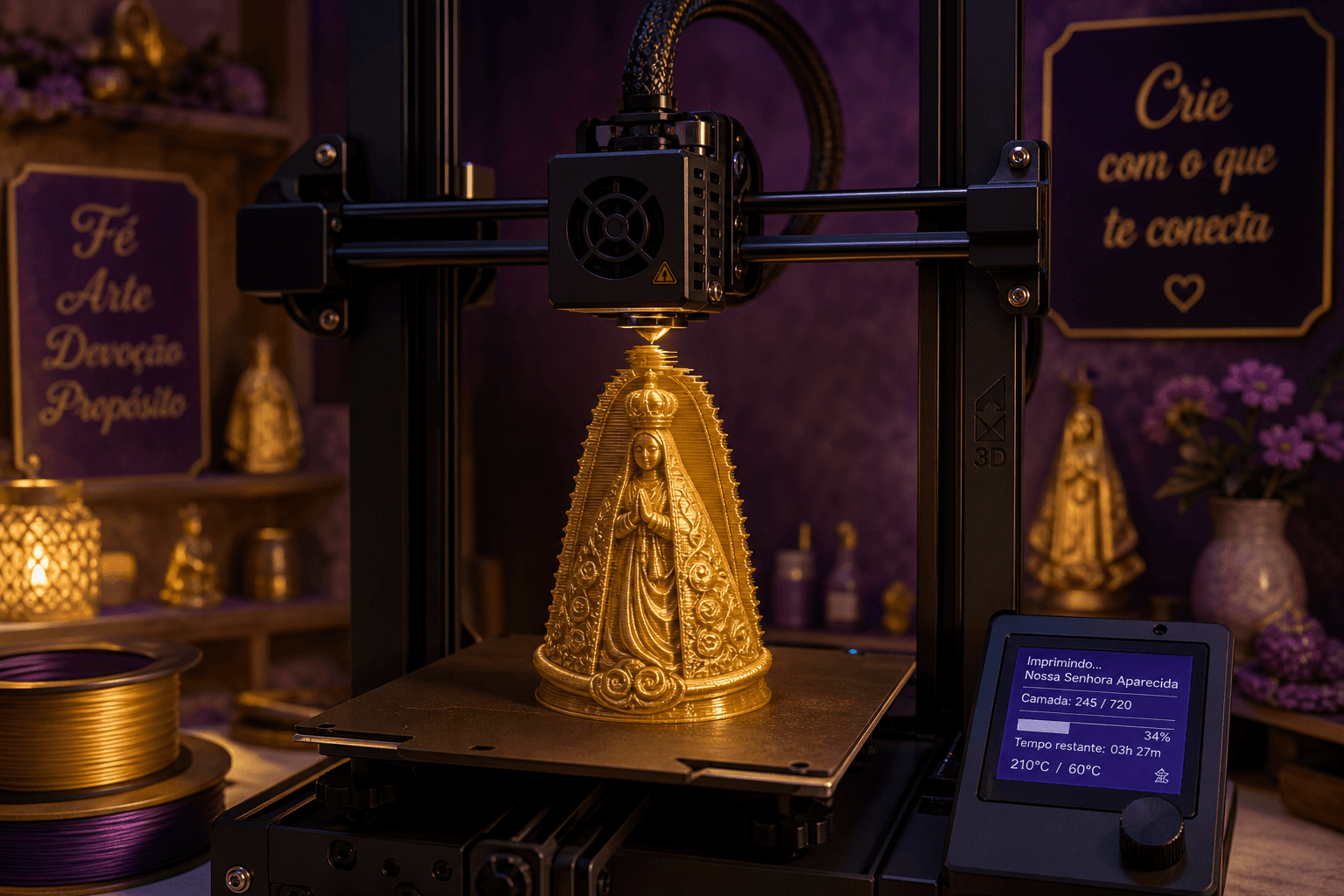 Impressora 3D criando uma peça personalizada
